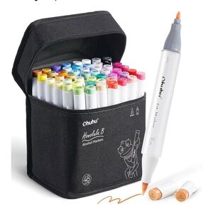 Ohuhu | Honolulu 48 Alcohol Art Markers Set with Case - Brand New